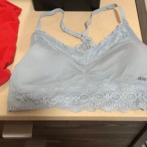 Daisy Light Blue Lace Trim Bralette